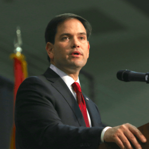 Marco Rubio at the podium. Source: Shutterstock