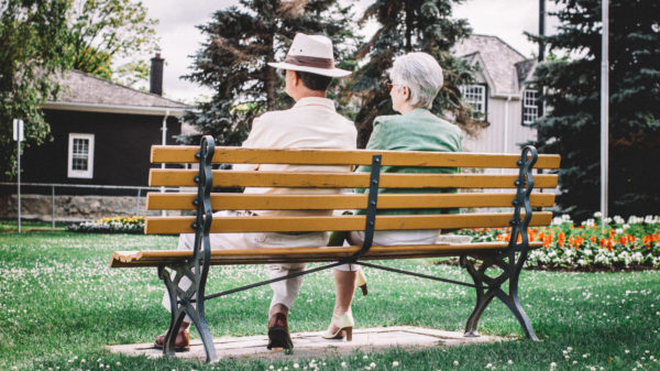 old people on a bench